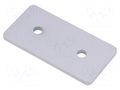 Flat bar; for profiles; with bore without countersunk; W: 45mm ELESA+GANTER GN967-45-90-F-2-SR