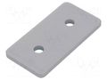 Flat bar; for profiles; with bore without countersunk; W: 40mm ELESA+GANTER GN967-40-80-F-2-SR