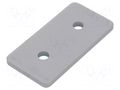 Flat bar; for profiles; with bore without countersunk; W: 40mm ELESA+GANTER GN967-40-80-F-2-SR