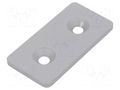 Flat bar; for profiles; with bore for countersunk screws; steel ELESA+GANTER GN967-40-80-F-1-SR