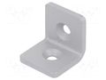 Angle bracket; for profiles; with bore for countersunk screws ELESA+GANTER GN967-30-30-L-1-SR