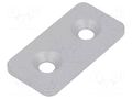 Flat bar; for profiles; with bore for countersunk screws; steel ELESA+GANTER GN967-20-40-F-1-SR