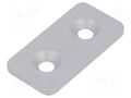 Flat bar; for profiles; with bore for countersunk screws; steel ELESA+GANTER GN967-20-40-F-1-SR