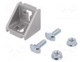 Angle bracket; for profiles; Width of the groove: 10mm; W: 43mm ELESA+GANTER GN960-45-10-45C-MT