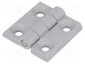 Hinge; Width: 60mm; zinc and aluminium alloy; silver; H: 60mm ELESA+GANTER GN237-ZD-60-60A-SR