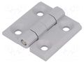 Hinge; Width: 50mm; zinc and aluminium alloy; silver; H: 50mm ELESA+GANTER GN237-ZD-50-50A-SR