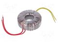 Transformer: toroidal; 80VA; 230VAC; 12V; 6.66A; Leads: cables; IP00 INDEL TST80W/12V