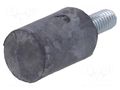 Vibroisolation foot; Ø: 10mm; H: 15mm; Shore hardness: 55±5; 78N ELESA+GANTER DVA4-10-15-M4