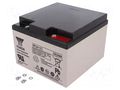 Re-battery: acid-lead; 12V; 24Ah; AGM; maintenance-free YUASA ACCU-HP24-12L/Y