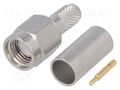 Connector: SMA; plug; male; straight; 50Ω; RG58C/U; for cable; PTFE TELEGÄRTNER J01150A0049