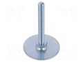 Foot; Base dia: 60mm; M10; steel; Plunger length: 80mm ELESA+GANTER GN40-60-M10-80A0S