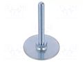 Foot; Base dia: 60mm; M10; steel; Plunger length: 80mm ELESA+GANTER GN40-60-M10-80A0S