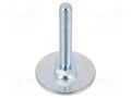 Foot; Base dia: 50mm; M10; steel; Plunger length: 60mm ELESA+GANTER GN40-50-M10-60A0S