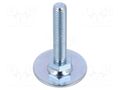 Foot; Base dia: 40mm; M10; steel; Plunger length: 50mm ELESA+GANTER GN40-40-M10-50A0S