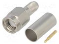 Connector: SMA; plug; male; straight; 50Ω; RG142,RG223,RG400; PTFE TELEGÄRTNER J01150A0039