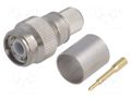 Connector: TNC; plug; male; straight; 50Ω; crimped; for cable; PTFE TELEGÄRTNER J01010A0052