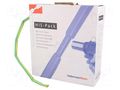 Heat shrink sleeve; 2: 1; 6.4mm; L: 5m; yellow-green HELLERMANNTYTON HIS-6.4/3.2-GNY