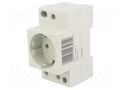 F-type socket (Schuko); 230VAC; 10A; for DIN rail mounting ETI POLAM 002414020
