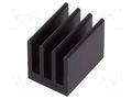 Heatsink: extruded; black; L: 19mm; W: 13.5mm; H: 15.24mm; 18K/W FISCHER ELEKTRONIK ICKSMDK19SA