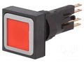 Switch: push-button; 16mm; Stabl.pos: 1; red; filament lamp; 24VDC EATON ELECTRIC Q25LT-RT/WB