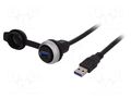 USB socket; 22mm; RMQ-Titan; Ø22.5mm; Len: 0.6m; USB 3.0 A/A EATON ELECTRIC M22-USB-SA