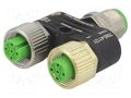 T adapter; M12 male,M12 female x2; A code-DeviceNet / CANopen MURRELEKTRONIK 7000-41121-0000000