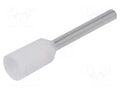 Tip: bootlace ferrule; insulated; copper; 0.5mm2; 10mm; tinned NINIGI TUL-RI-00510