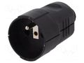 Connector: AC supply; female; socket; 2P+PE; 230VAC; 16A; black PCE 08253