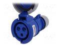 Connector: AC supply; socket; female; 32A; 230VAC; Shark; IEC 60309 PCE 2232-6