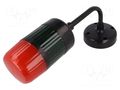 Signalling column; red/green; LED; 18÷32VDC; IP65; Ø75x337mm W2 WS-AD2CZK125RG