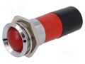 Indicator: LED; recessed; red; 230VDC; 230VAC; Ø22.2mm; IP67; metal SIGNAL-CONSTRUCT SSBD22089
