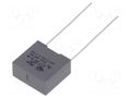 Capacitor: polypropylene; X2; R47 X2; 10nF; 13x6x12mm; THT; ±10% KEMET R474F21005001K