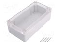 Enclosure: multipurpose; X: 82mm; Y: 158mm; Z: 54mm; ABS; grey; gasket KRADEX Z58JPH-TM-ABS