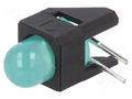 LED; in housing; 5mm; No.of diodes: 1; green; 2mA; 50°; 1÷2.3mcd BROADCOM (AVAGO) HLMP-4740-A00B2