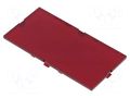 Front panel; without frame,with holder; semi-transparent red ITALTRONIC IT-P05050821F