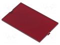 Front panel; without frame,with holder; semi-transparent red ITALTRONIC IT-P05040821F