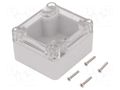 Enclosure: multipurpose; X: 57mm; Y: 63mm; Z: 37mm; ABS; grey; gasket KRADEX Z117JPH-TM-ABS