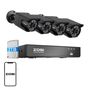 Set of four IP cameras ZOSI C105 WiFi 8MP + recorder + HDD 2TB, ZOSI C105*4+NVR 2TBHDDnew
