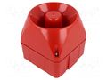 Signaller: sound; siren; 24÷48VDC; 24÷48VAC; 113dB; ASM; IP66; red AUER SIGNAL JA-ASM-24