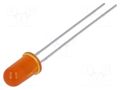 LED; orange; 5mm; 6.1mcd; 60°; Front: convex; 1.9÷2.4VDC BROADCOM (AVAGO) HLMP-D401