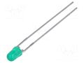 LED; green; 3mm; 4.2mcd; 60°; Front: convex; 1.5÷2.7VDC BROADCOM (AVAGO) HLMP-1503-D0000