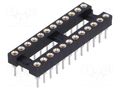 Socket: integrated circuits; DIP24; Pitch: 2.54mm; precision; THT CONNFLY GOLD-24P-W