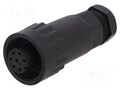 Connector: circular; plug; female; PIN: 7; IP67; WA22; 6+PE; 5÷6.5mm WEIPU WA22K7ZE1-6.5