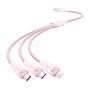 USB 2.0 A to 3-in-1 6A cable Vention CTRPG 1.5M (pink), Vention CTRPG