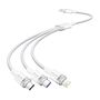 USB 2.0 A to 3-in-1 6A cable Vention CTRWG 1.5M (white), Vention CTRWG