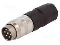 Connector: M16; plug; male; PIN: 7; 5A; 300V; C091A; soldering; IP40 AMPHENOL C091-T3475-002
