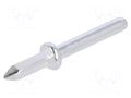 Tip: solder pin; THT; silver plated; brass; Ø: 1mm VOGT 1364E.61