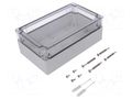 Enclosure: multipurpose; X: 122mm; Y: 202mm; Z: 75mm; TG ABS; ABS SPELSBERG TG-ABS2012-8-TO