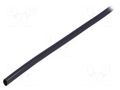 Insulating tube; PVC; black; -20÷125°C; Øint: 3mm; L: 1000m; UL94V-0 SIGI PVC125-3-BK-1000