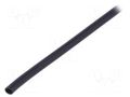 Insulating tube; PVC; black; -20÷125°C; Øint: 2mm; L: 10m; UL94V-0 SIGI PVC125-2-BK-10
